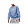 Jordan Essentials Solid Color Crew Neck Casual Long Sleeve Sweatshirt Kids Sweatshirt Blue Gray HF2529-436