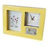 Ikeda Clear Sound Q Photo Frame with Music Box and Analog 6 X X 16 Lemon Made In 23003 Clock, Approx. 21.5 Cm, Yellow, Japan,