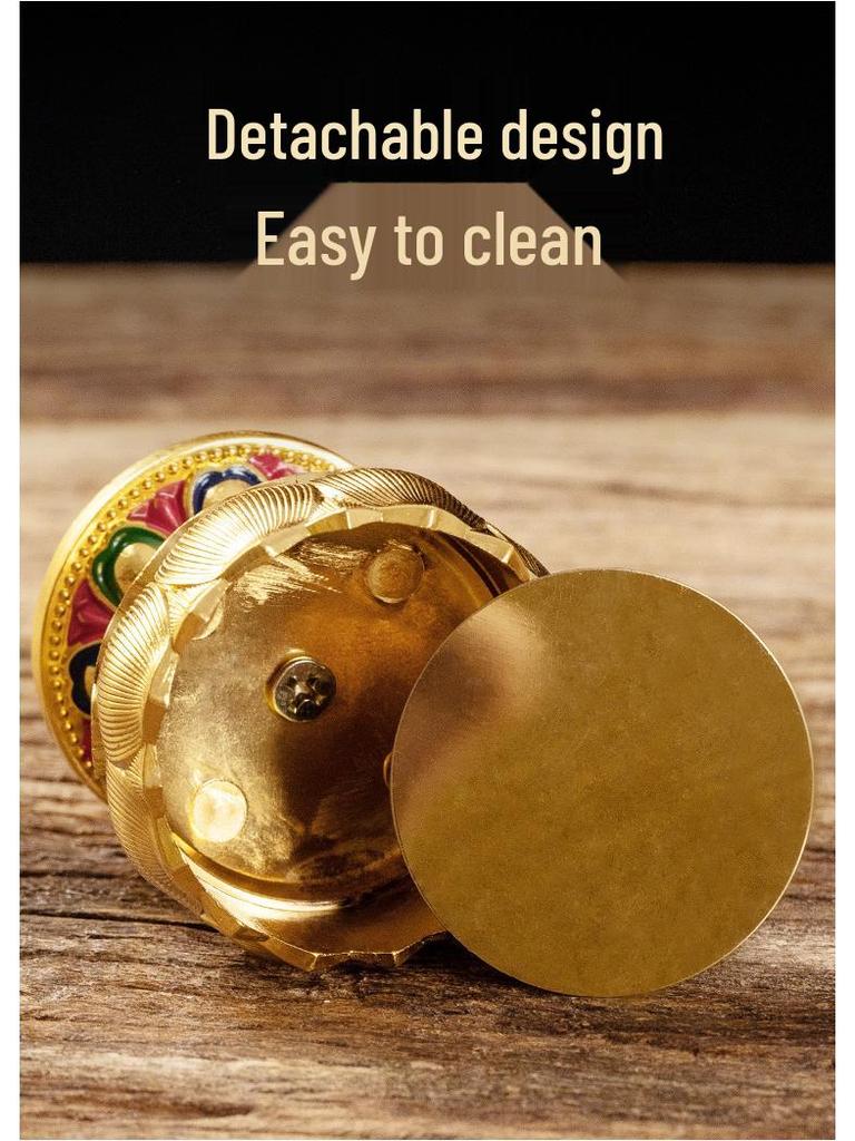 Lotus Metal Candle Holder for Buddha Altar or Home Offering