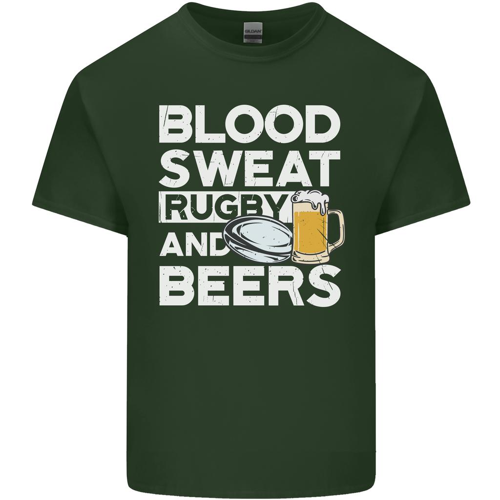 Blood Sweat Rugby and Beers Funny Unisexs Light Cotton TShirt