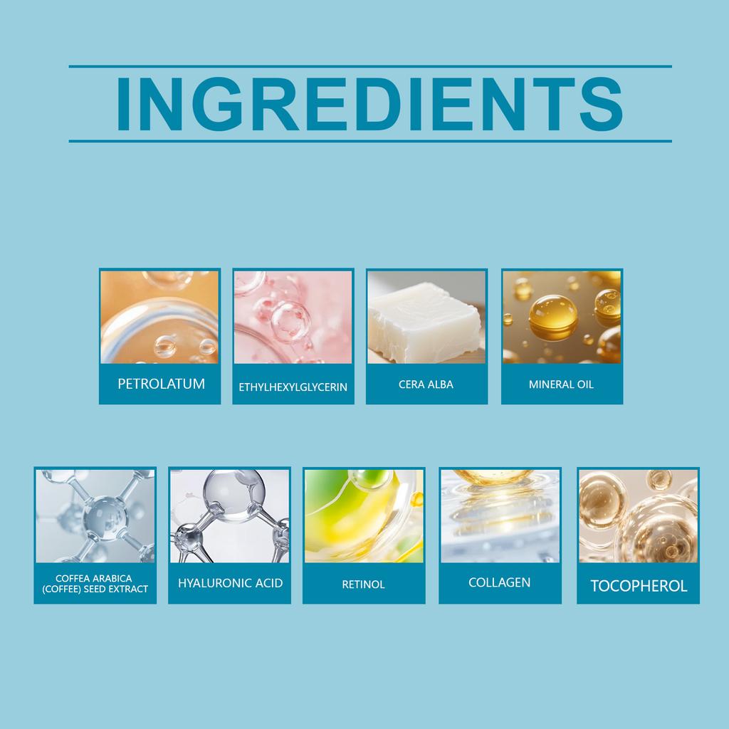 8g Hyaluronsäure Augencreme Stick - Intensiv feuchtigkeitsspendender Gelbalsam für Augenringe & Falten, Empfindliche & Trockene Unteraugenpflege