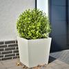 White Plant Pot 50 x 50 x 50 cm Steel