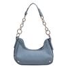Charm Magnetic Field Niche Chain Denim Armpit Bag New High-end Style Spicy Girl Style Silver Shoulder Crossbody Bag