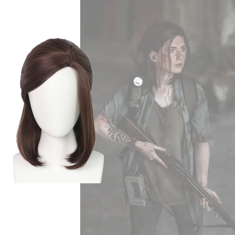The Last Of Us Ellie Brown Cosplay Wig With Breathable Natural Feel For Scene Dressing