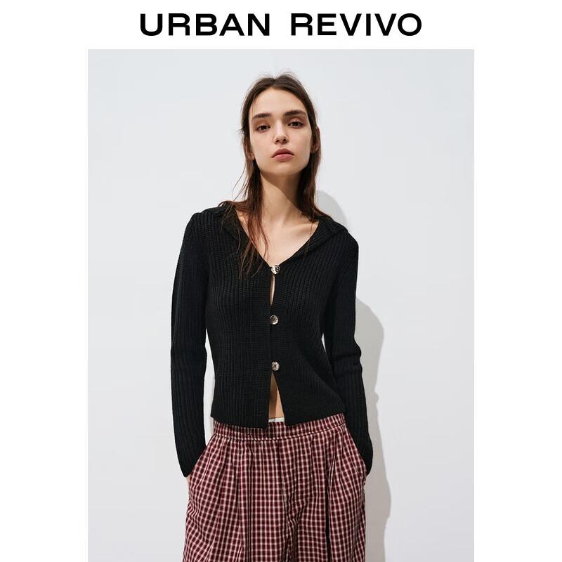 

UR Women s Retro Hooded Rib Knit Cardigan XS