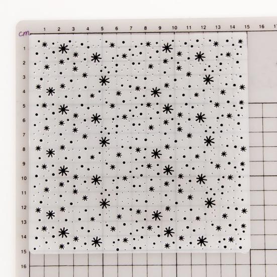 Embossing Folder Transparent Snowflake Pattern Plastic Wide Usage Embossing Mold Folder for Kid