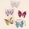 10Pcs Butterfly Hair Clips Trendy Glossy PU Leather Hairpins Kawaii Cute Shiny Barrette For Baby Girls Kids Headwear Accesories