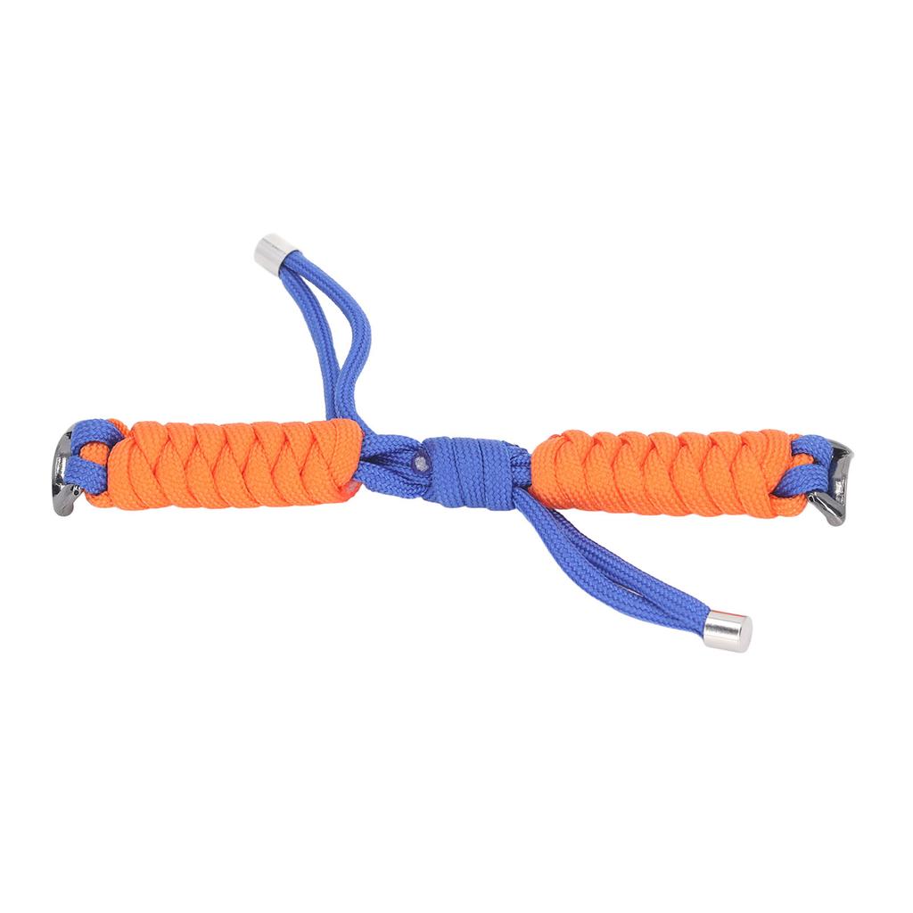 Replacement Wristband Elastic Band Knitting Twisted Knot Nylon Smart Bracelet Strap for Mi Band 8 Royalblue Orange