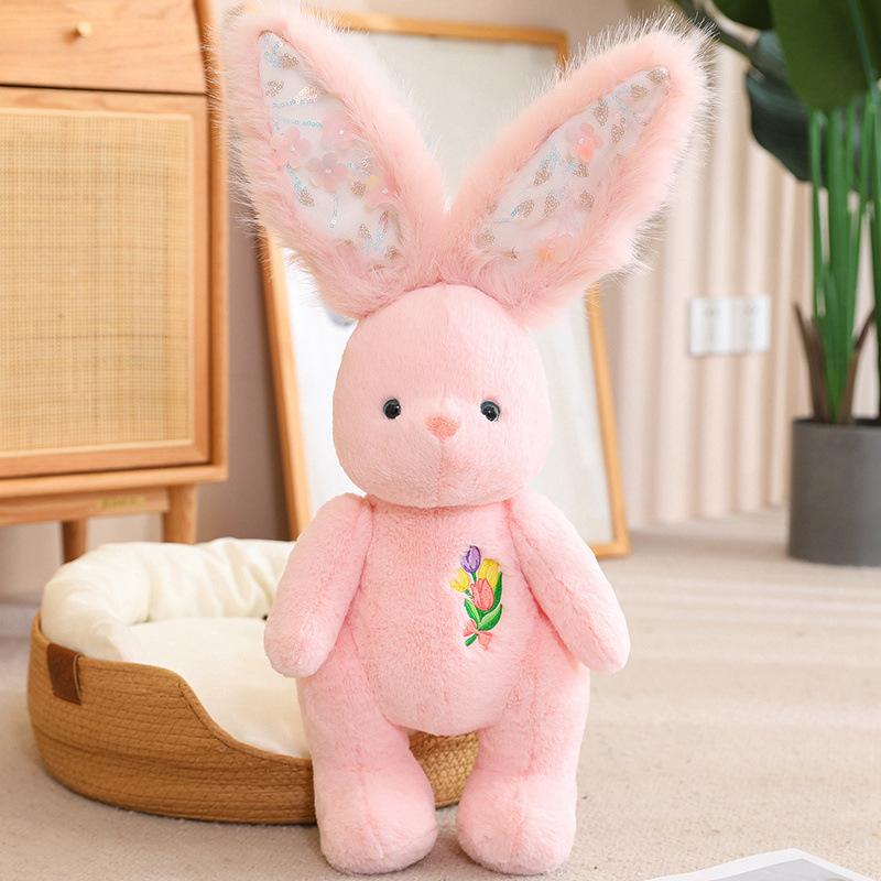 Plush Rabbit Cartoon Fill Toy Room Decoration Bedtime Companion Christmas Gift