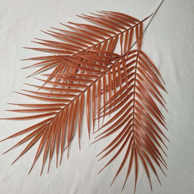 Artificial Plastic Palm Leaves Three Pronged Greenery Wedding Props Photography