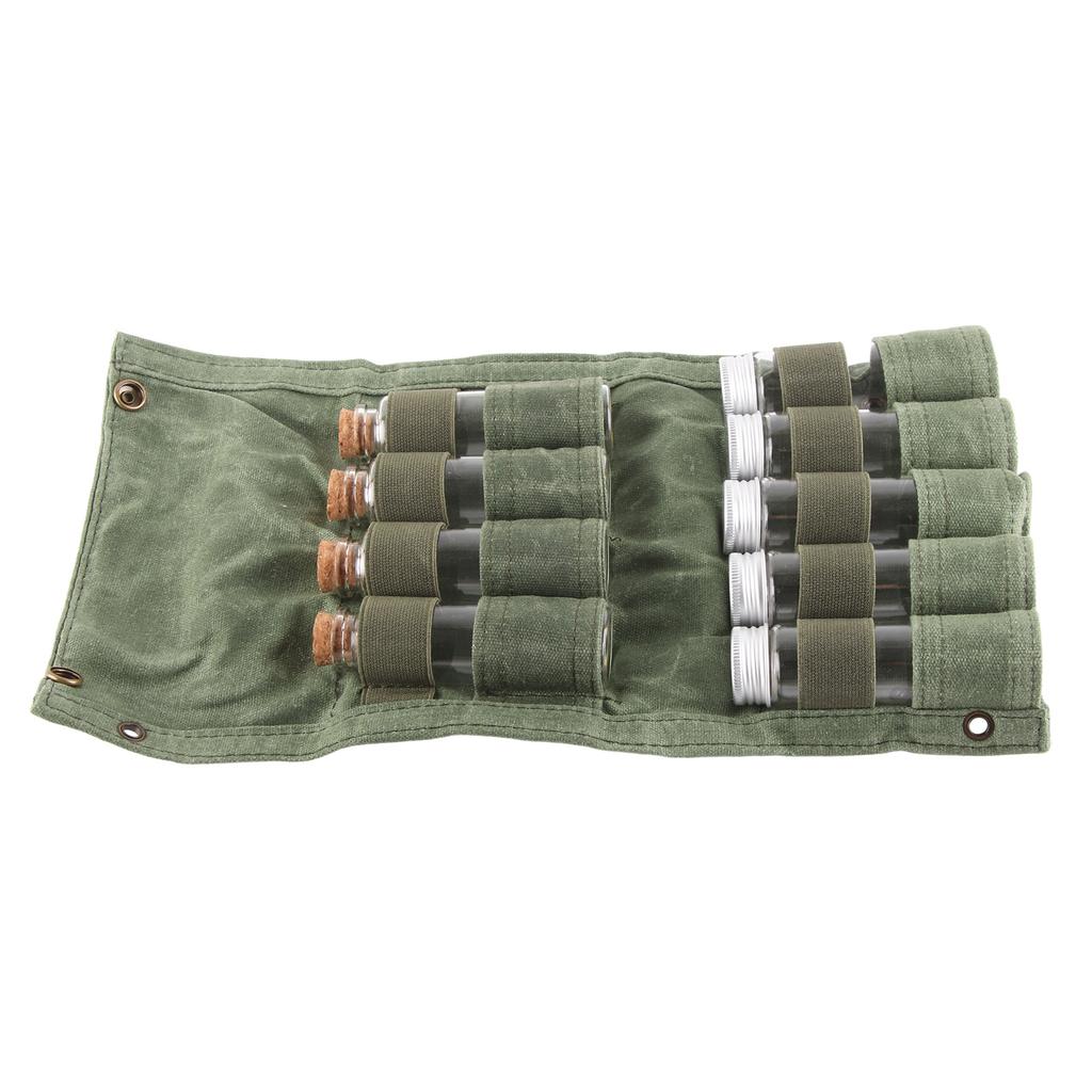 Zewnętrzna torba do przechowywania butelek z przyprawami na kemping, składana torba do przechowywania przypraw, płócienna torba