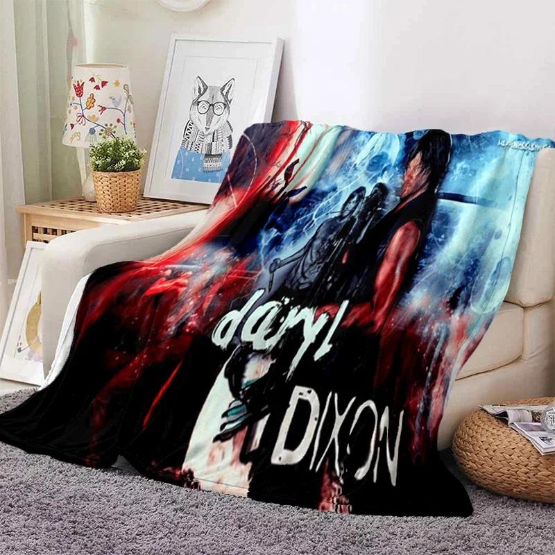 Drama The Walking Dead Series Soft Throw Blanket Zombie Movie Printed Bedspread Sofa  Couch Camping Cover Home Decor
