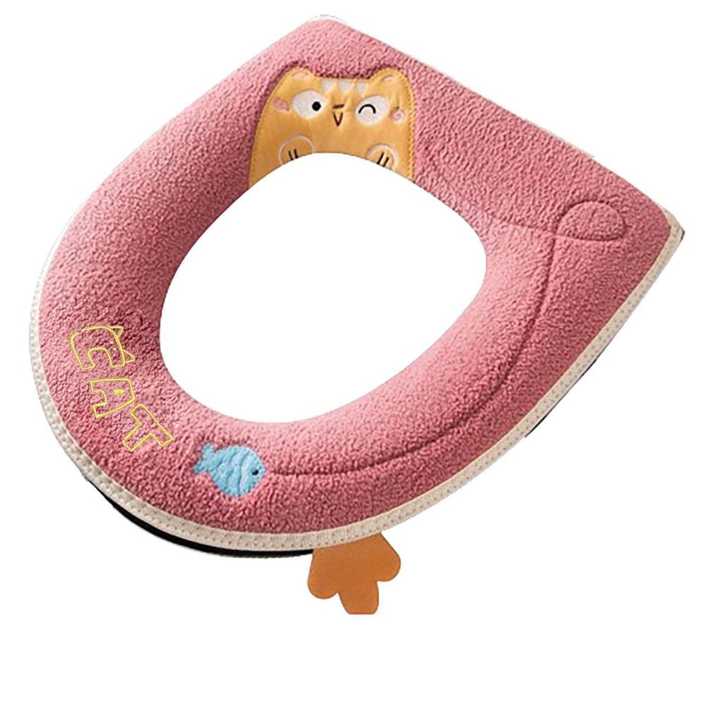 Toilet Cushion, Household Cute Toilet Cover, Seasonal Toilet, Thickened Zipper Toilet Gasket
