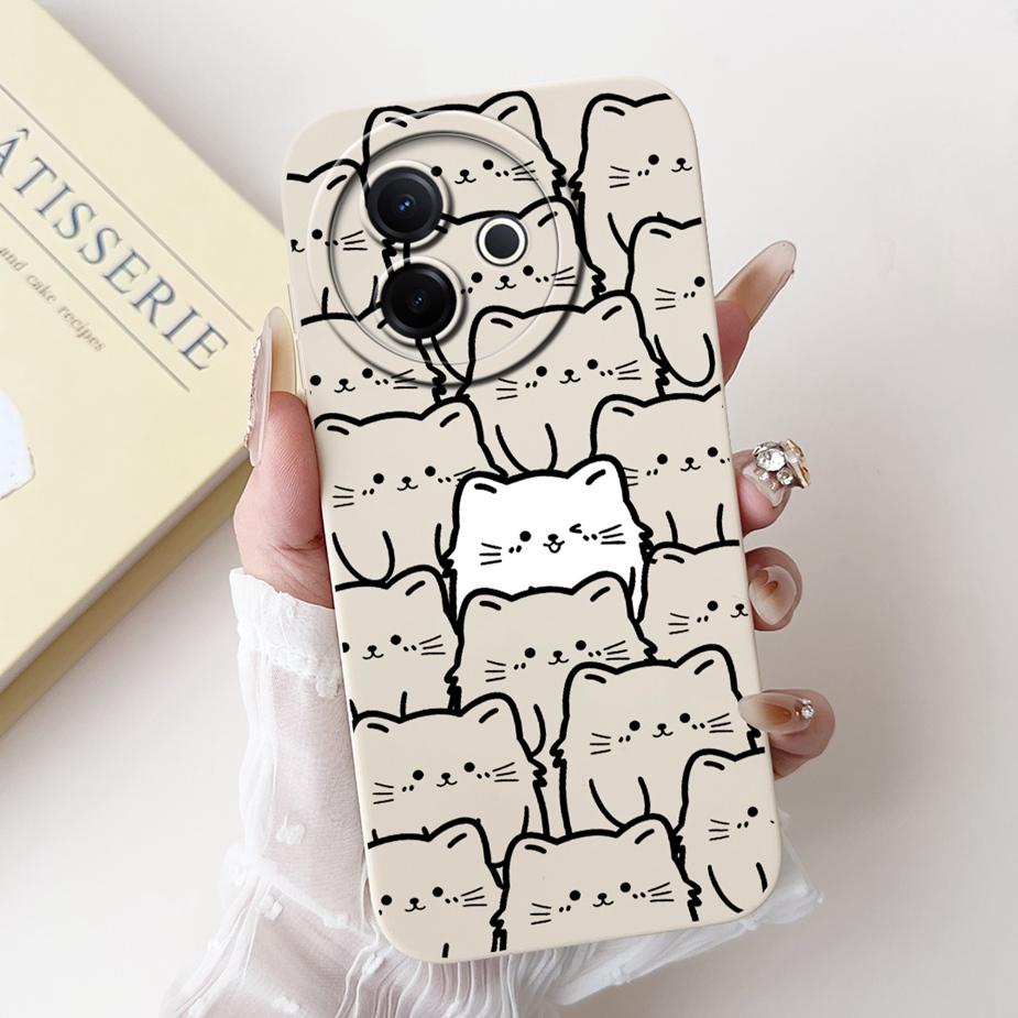 Für Vivo Y39 5G Hülle V2436 Niedliches Mode Cartoon Muster Abdeckung Stoßfest Weiche TPU Handyhüllen Für Vivo Y300i Y 39 VivoY39 Bumper