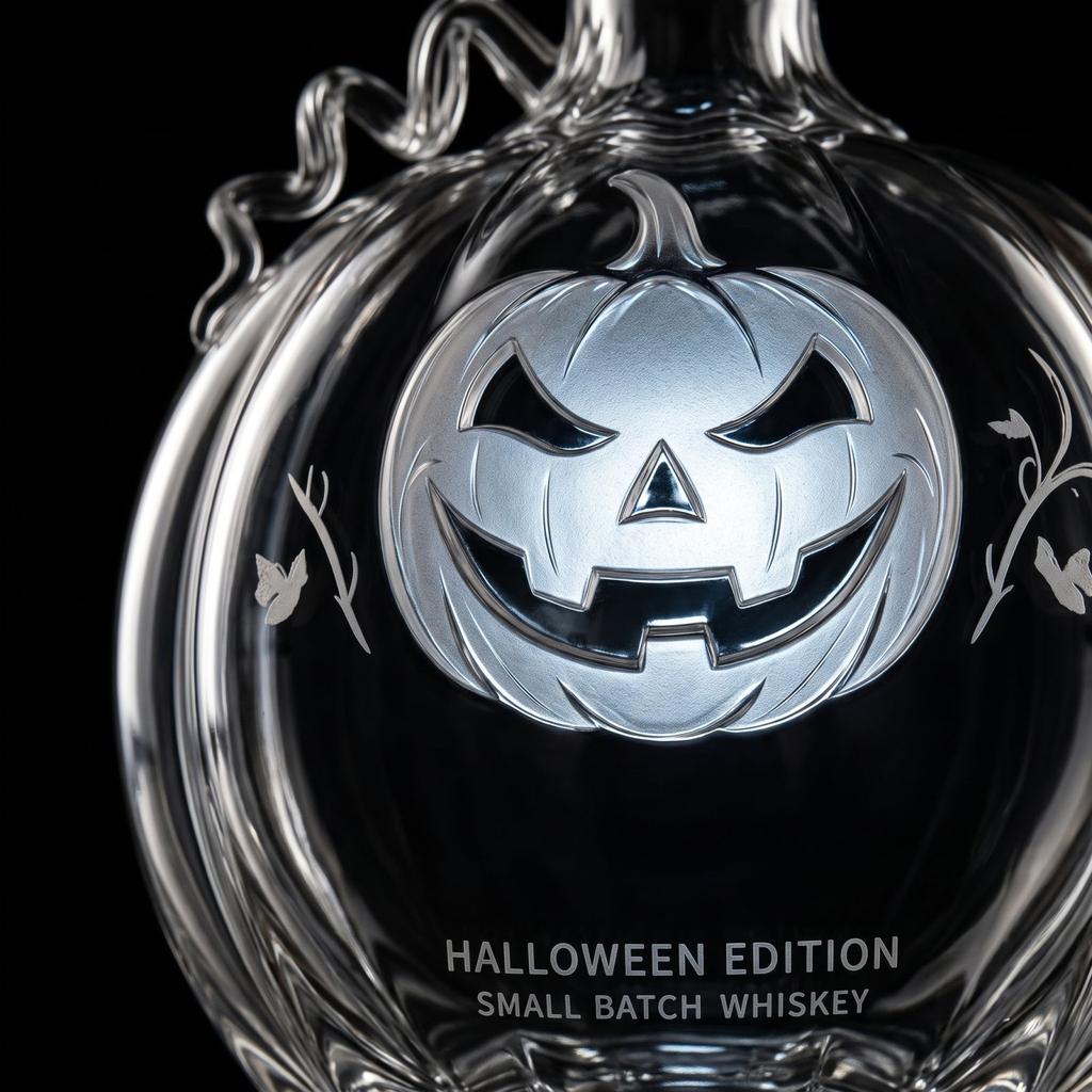 Whiskey with 3D Halloween Design, 750ml Serving Bottle for Holiday Gifts and Home Bar