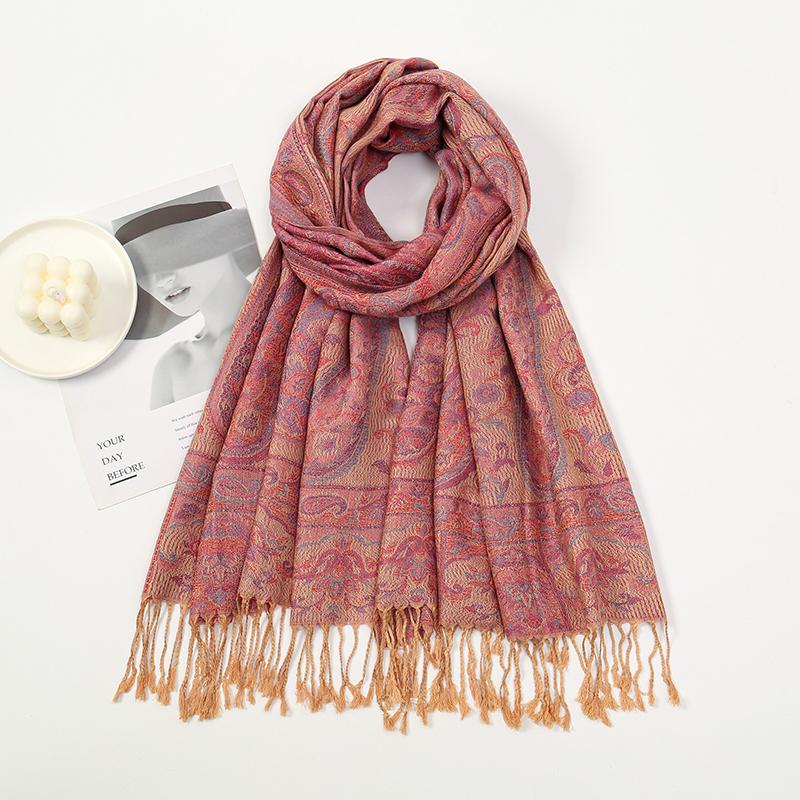 Foulard Paisley Imprime Design Hijabs Pour Femme Cachemire Pashmina Chale Dame Enveloppement Chaud Hiver Foulards Femme