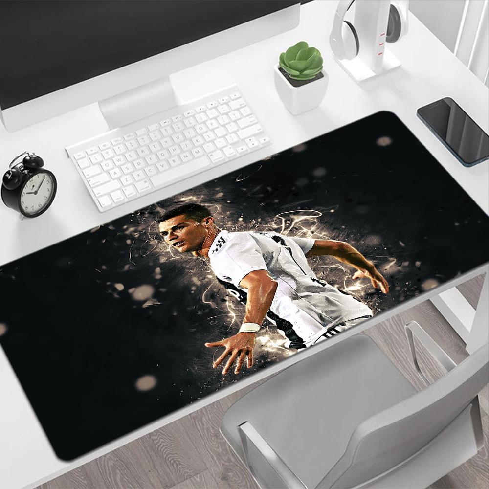Cristiano Ronaldo Action Large Mouse Pad Keyboard Pad Computer Desk Mat Non-Slip Rubber Bottom Perfect Gift for Gamers
