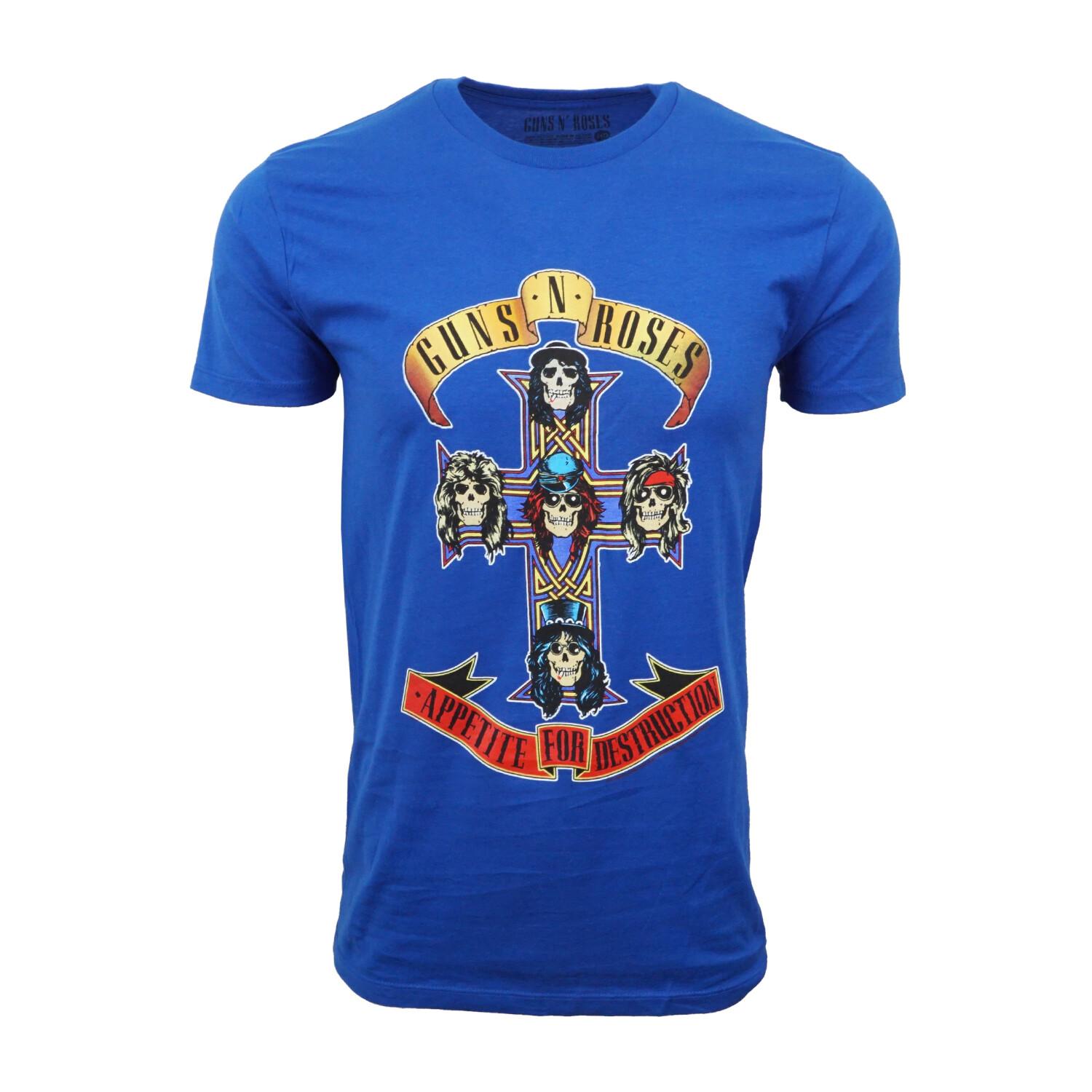 GUNS N ROSES CROSS T SHIRT ROYAL XL