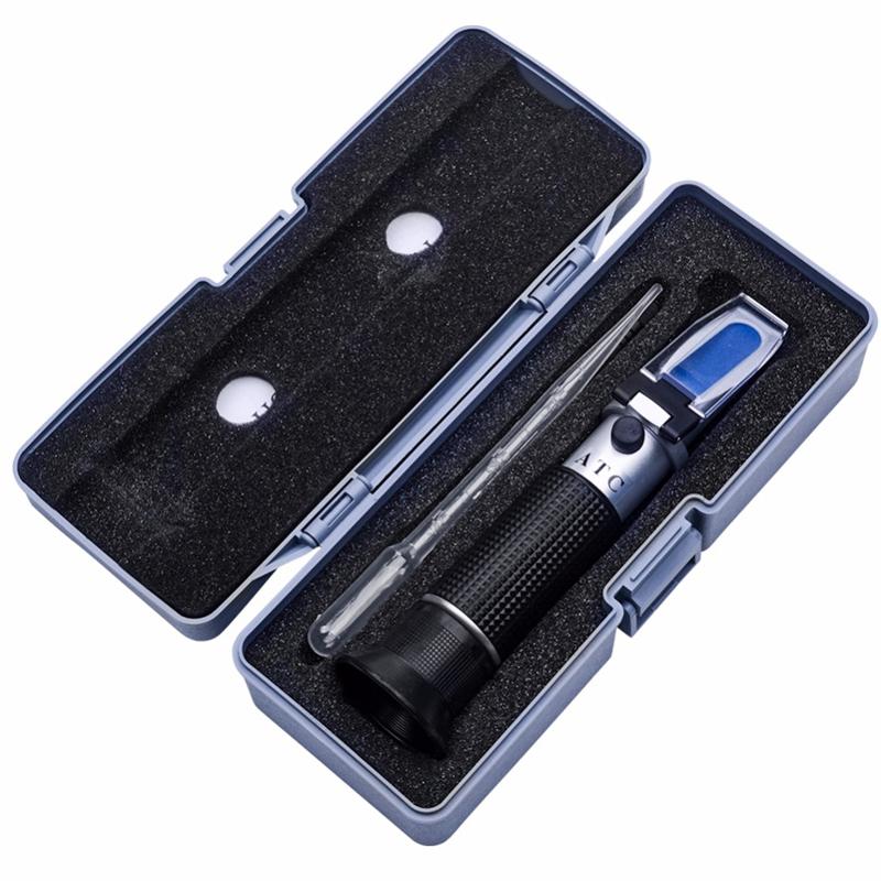 28-62% Sugar Meter Brix Refractometer Handheld High Concentration ATC Densimeter For Beer Wine Juice Brix Measurement