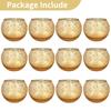 6/12Pcs Mercury Glass Candle Holder Tea Lights Christmas Party Wedding Centerpieces Candlestick for Home Decoration