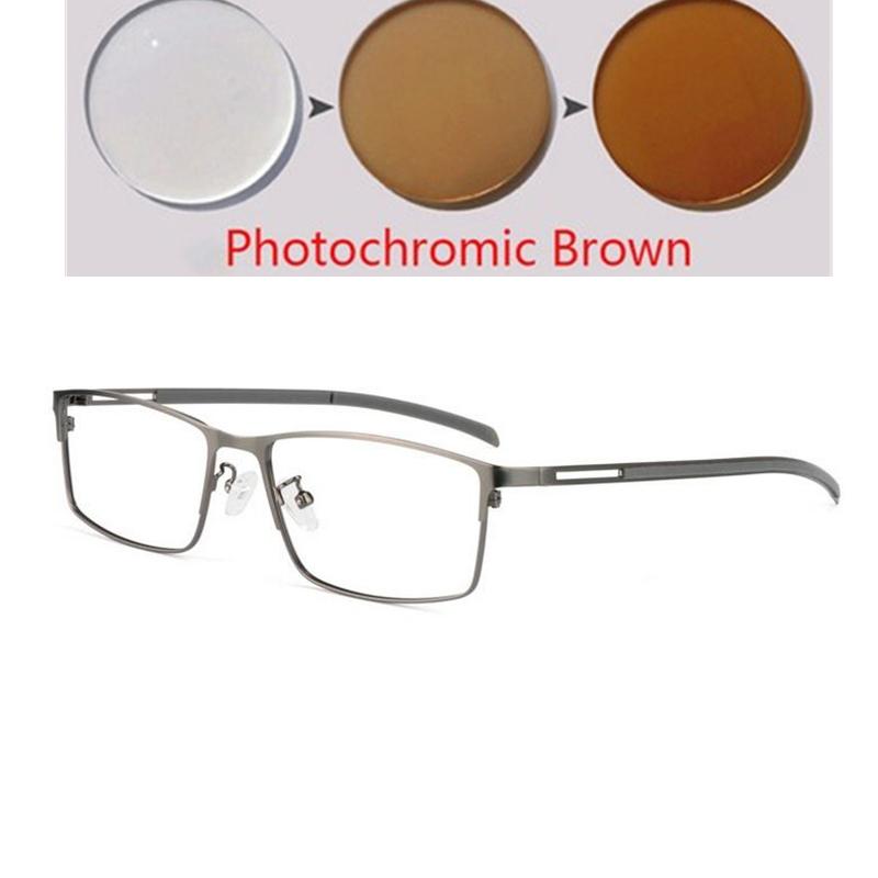 0 -0,5 -0,75 Jusqu'à -6 Lentille Asphérique Solaire Photochromique Forme Carrée Lunettes de Vue sur Ordonnance Avec Puissance Cylindrique Lunettes 0 +25 +50 Jusqu'à +600