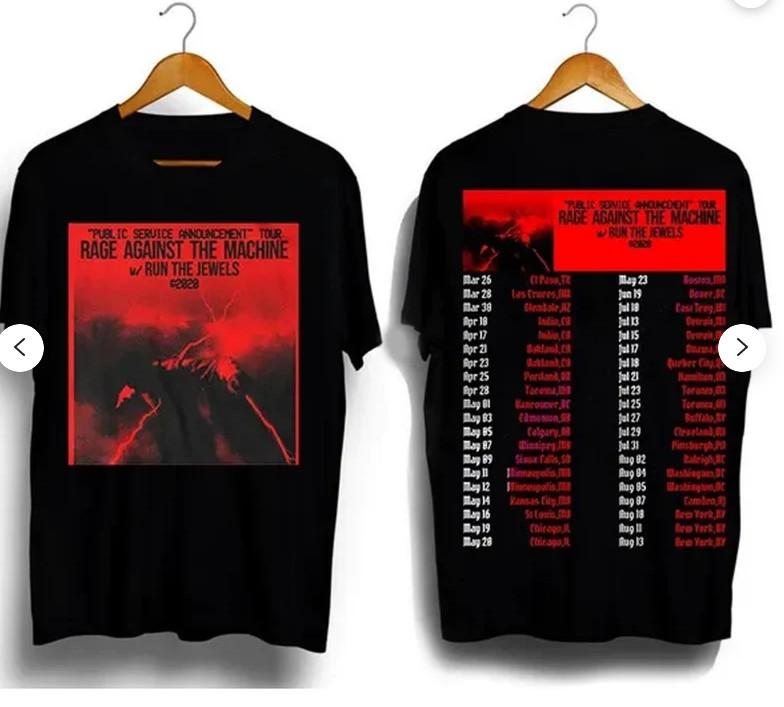 26 Rage Against The Machine 2022 Tour Shirt. Unisex T-Shirt XL