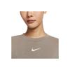 Nike Sportswear Phoenix Fleece Pullover Long Sleeve Sweatshirt Women Tops Brown DQ5752-233