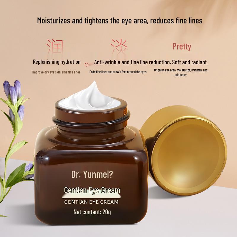 Gentian Firming Eye Cream: Reduces Dark Circles, Eye Bags, Fine Lines with Retinol & Dragon's Blood for Hydration & Nourishment.