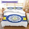 LUFC Logo Bedding Quilt Set Quilt Cover Pillowcase Home Decoration Birthday Gift (1 * Duvet Cover + 2 * Pillowcase, Without Core)