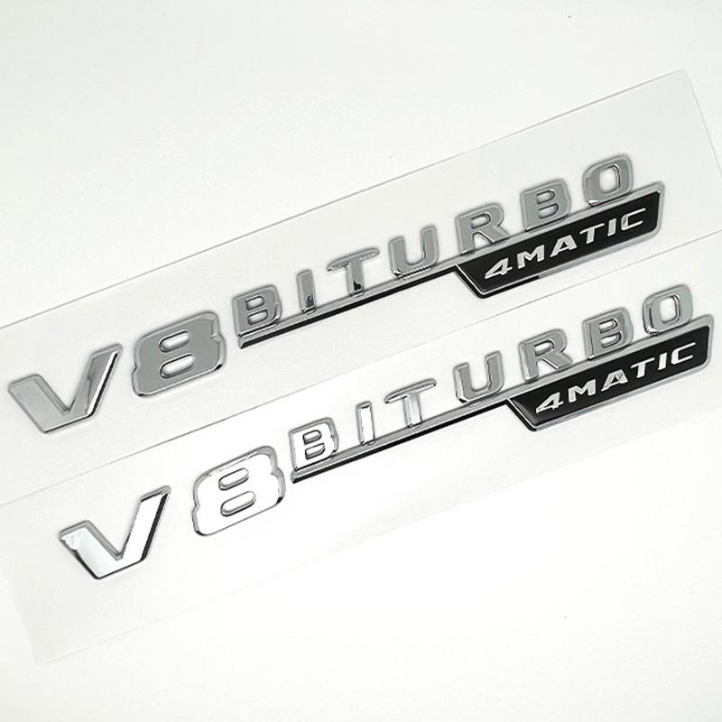 Car Fender Side Emblem V8 Biturbo 4matic  For Mercedes C63S W205 E63S W213 S63 W222 GLC63S X253 GLE63S W167 AMG Accessories