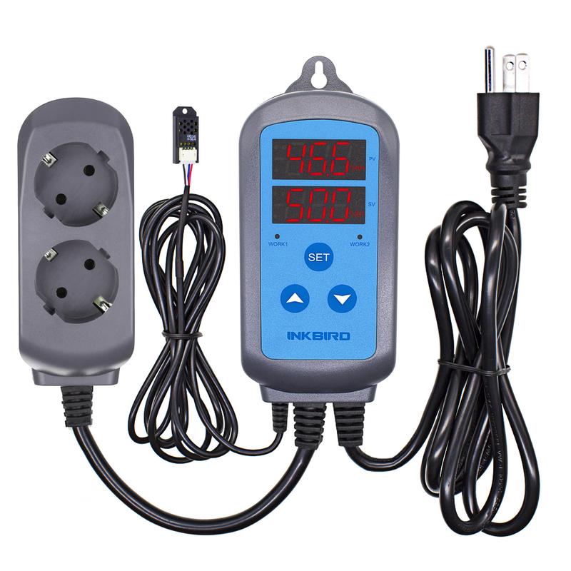 INKBIRD IHC-200 & 200 EU Socket&Plug WiFi Digital Dural Stage Dehumidifying Humidity Controller Humidifaction Humidifier Control