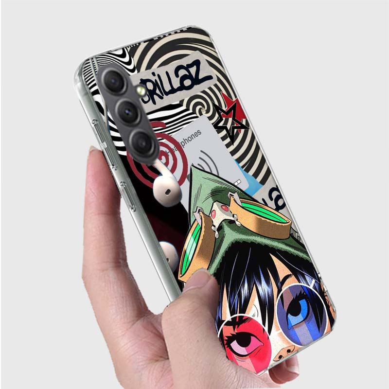 Gorillaz Anime Phone Case For Samsung A16 A26 A36 A56 A17 A03S A04S A02S A05S A50S A30 A20 A70S A40 A21 Galaxy Note 20 10 9 8 Co