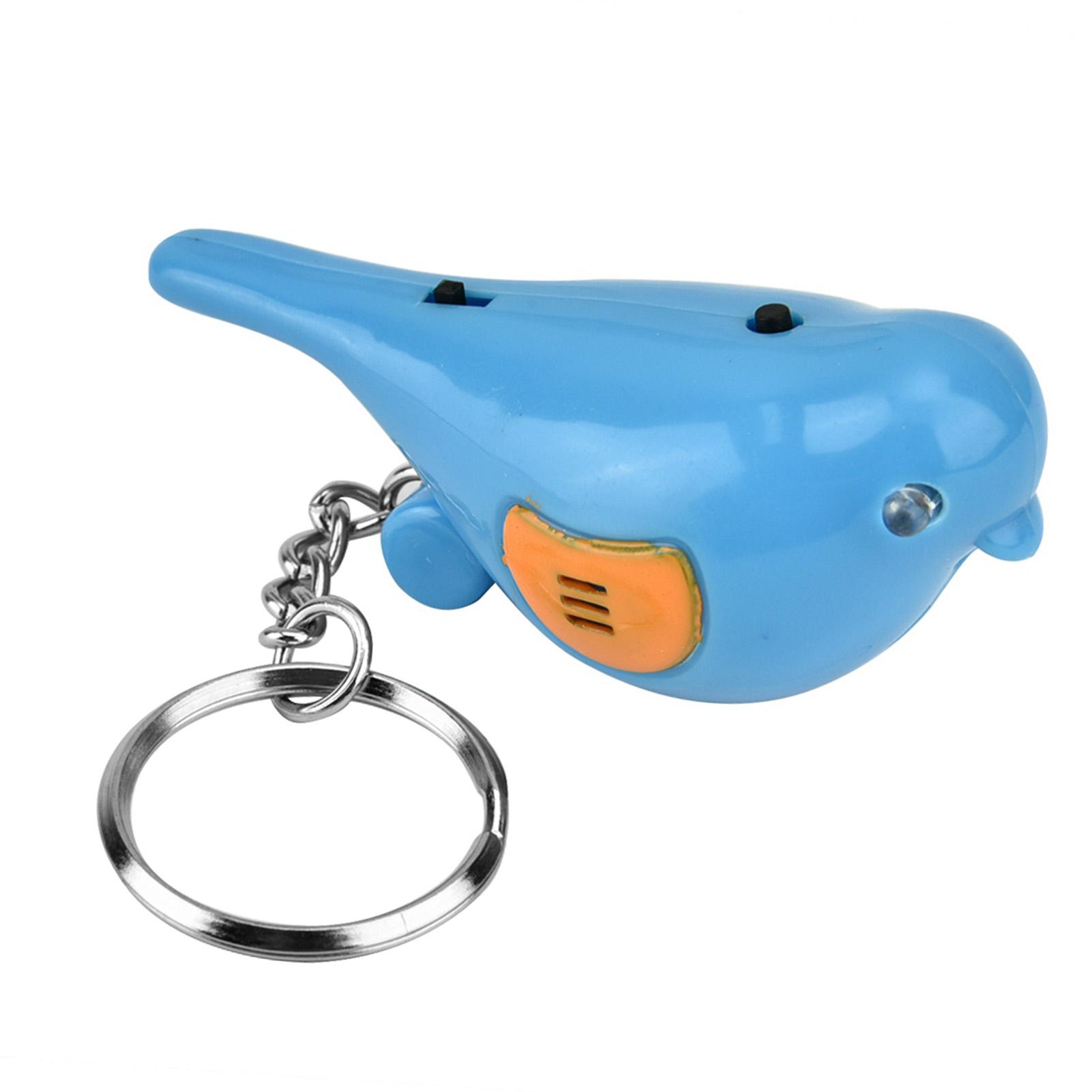 

Bird LED Whistle Key Finder Intelligent Voice Control Keychain With Battery синий