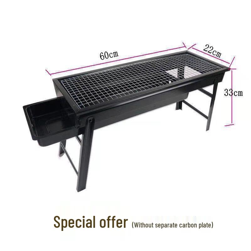 60cm Foldable Smokeless Outdoor BBQ Grill with Grid