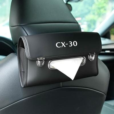 Stylish Car Tissue Case with Mounts Vertically or Custom Accessory for the New Fits and Sun Leather Finish with Button Hook Large Convenient Interior
