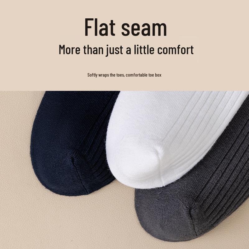 Men's Mid-Calf Cotton Socks - Odor-Resistant, Sweat-Absorbent, Ideal for Spring & Autumn Sports or Business Wear