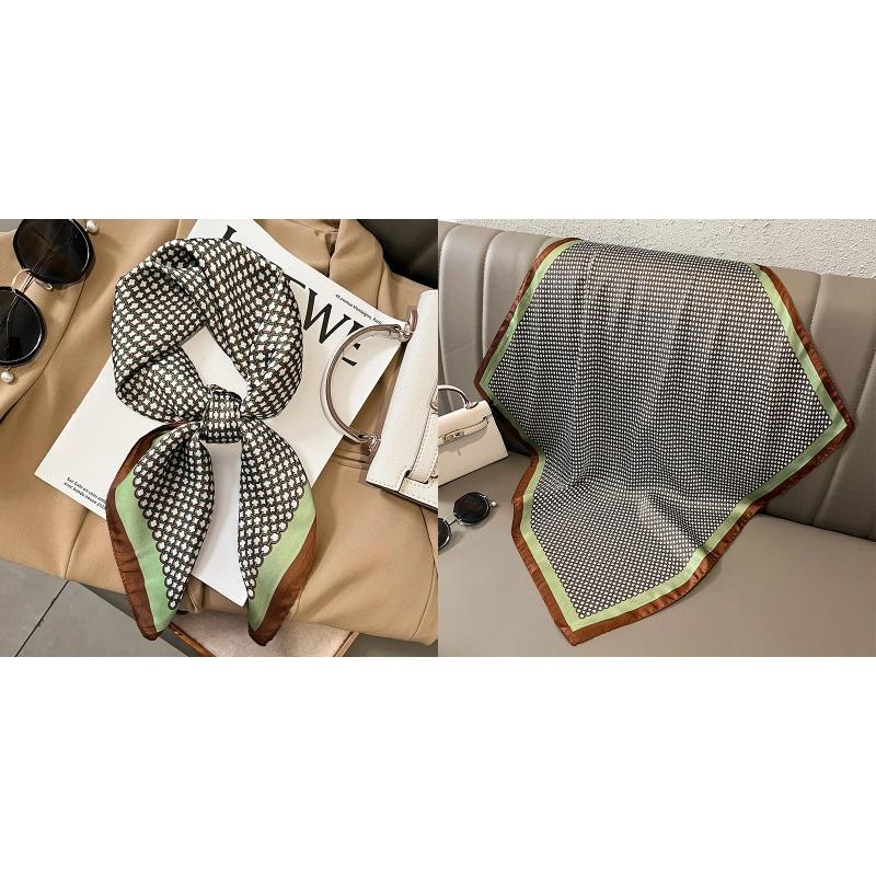 Lenço Quadrado de Seda Estampa Floral de Luxo Mulheres Lenço de Cetim Macio Faixa de Cabelo Lenço de Pescoço Cabeça Hijab Senhora Faixa de Cabelo Foulard Fita de Bolsa