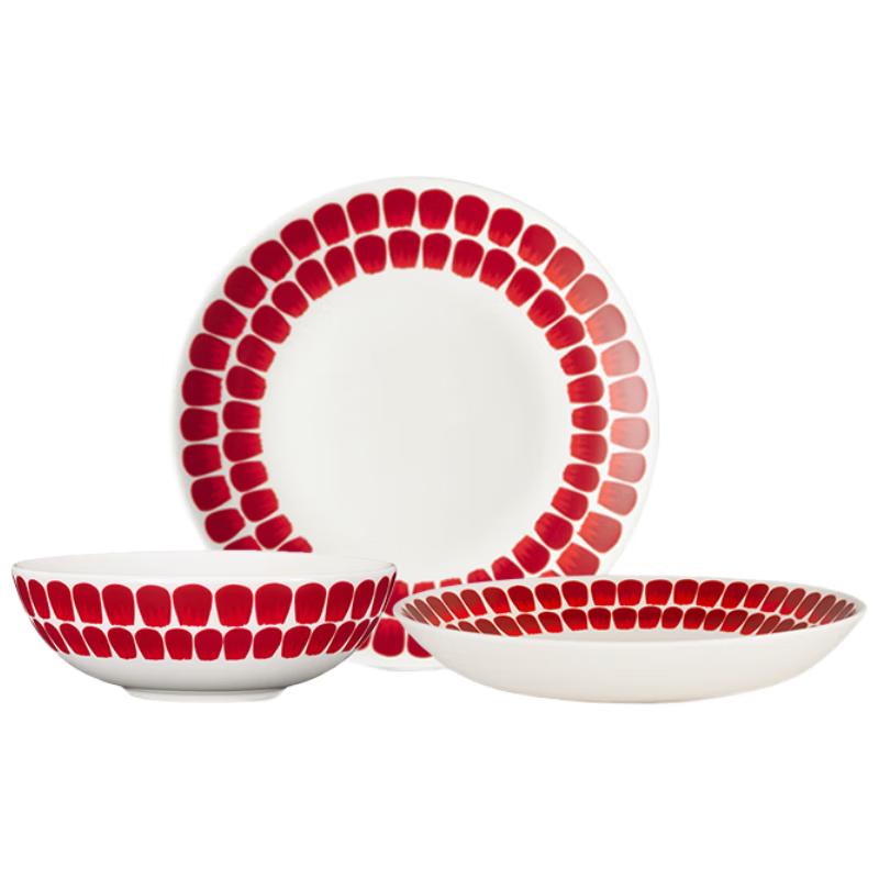 

Набор керамической столовой посуды Arabia Finland 24H 3-Piece Bowl & Plate Set