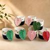Microwave Safe Ceramic Coffee Cup Handmade Espresso Cup Hot Plant Leaf Latte Mug Coffee Bar