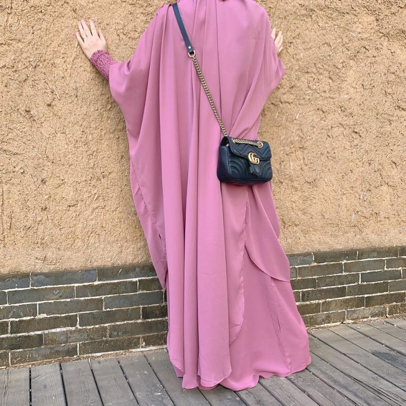 Übergröße Damenkleid mit einfarbigem, modischem, lockerem Kleiderset