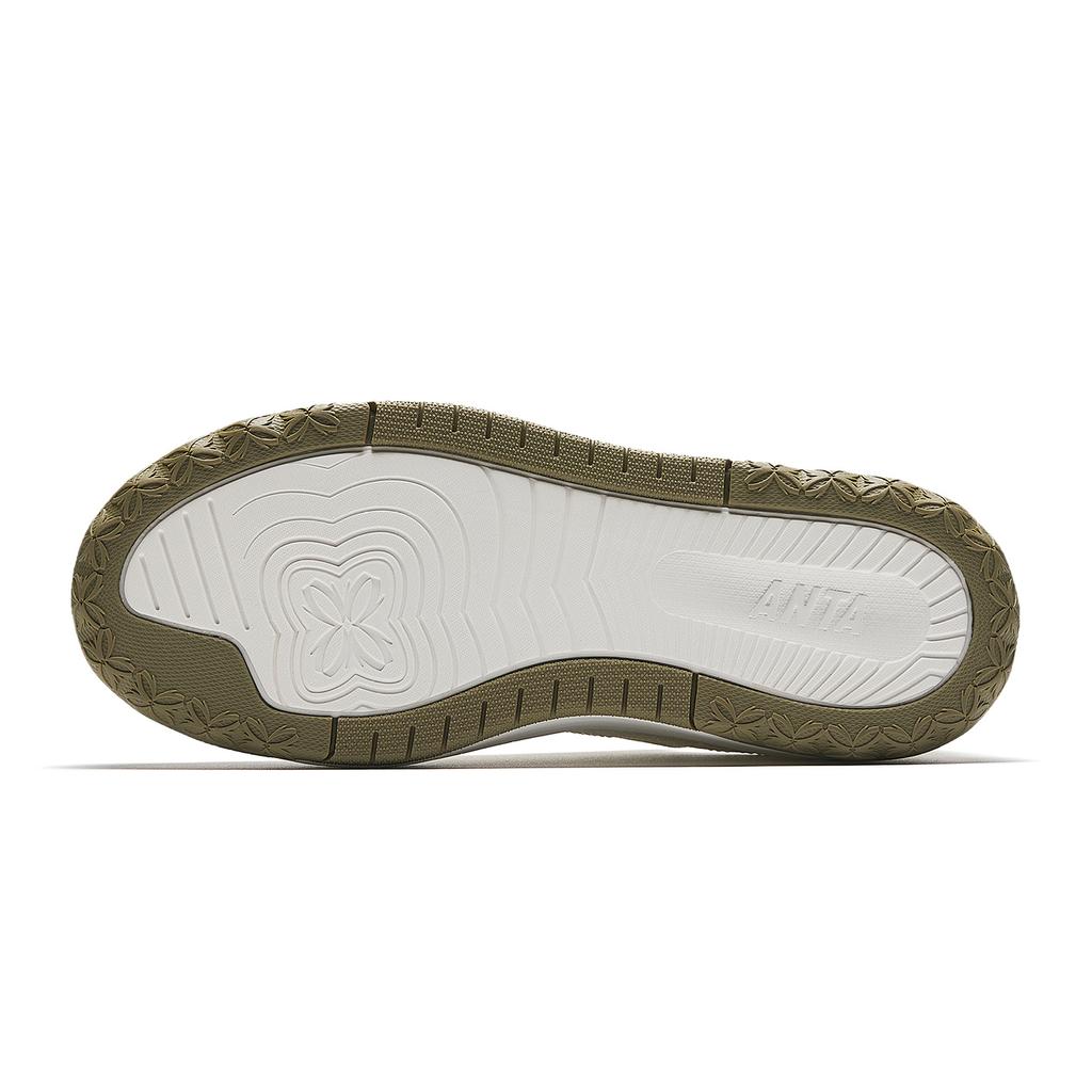 Anta Sunny Wind Synthetic Leather Rubber Comfortable Low-Top Skate Shoes Women sneaker White Gray Orange 122618034-2