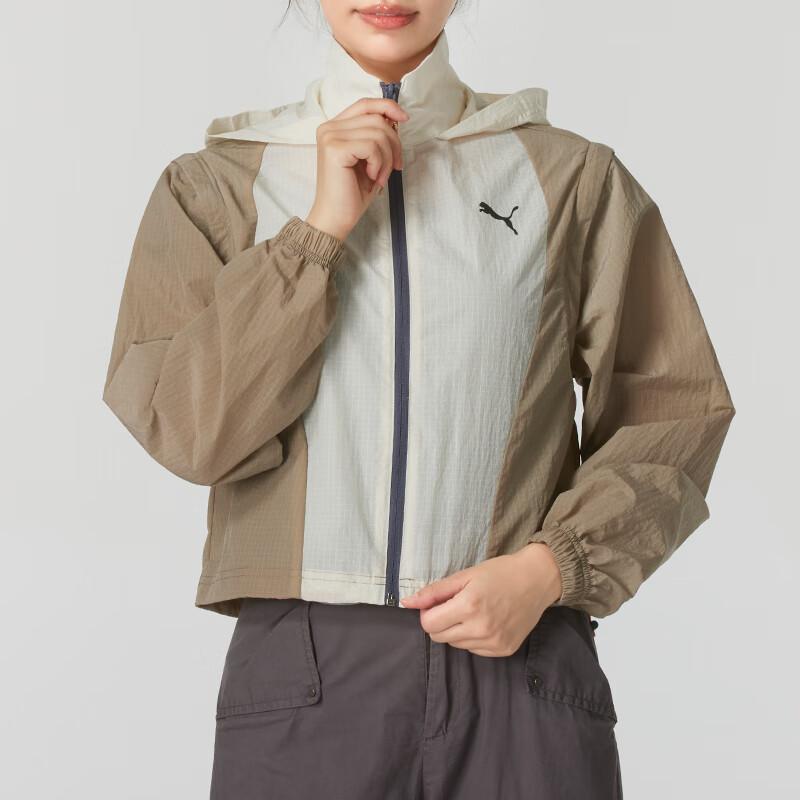 Puma Color Block Reversible Hooded Casual Jacket Women Jackets Brown 628979-87