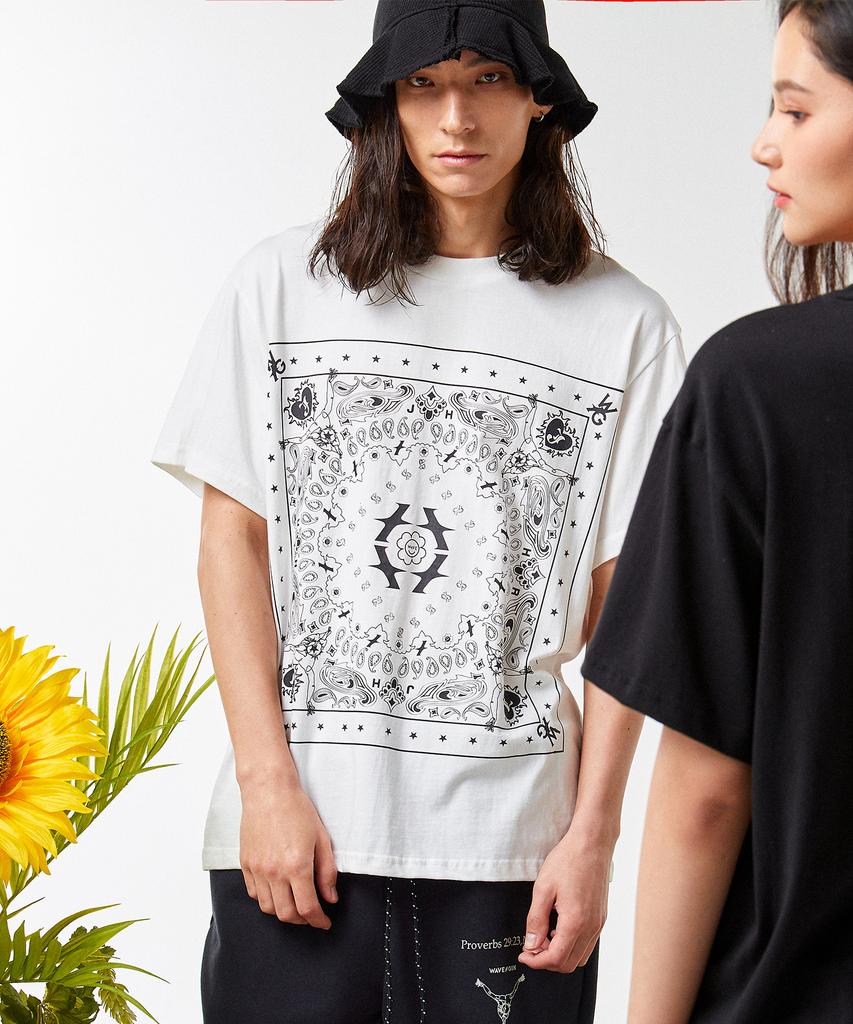 Weibeugeon Wave Bandana T-Shirt White