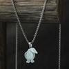 Kinitial Stainless Steel Necklaces Fluffy Duck Butt Looking Behind Animal Pendants Chains Choker Necklace For Women Jewelry