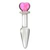 Glass Pink Color Heart Small Crystal Beads Quantity Wand Plug
