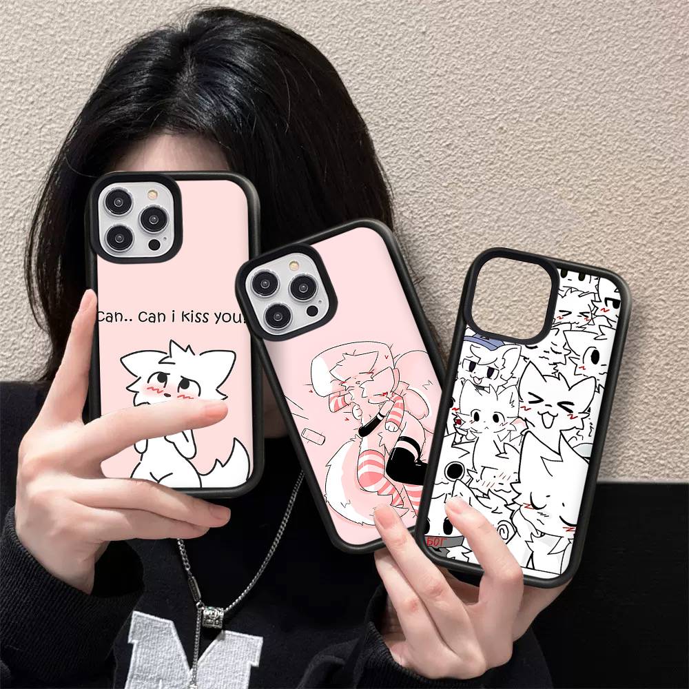 Boykisser Silly Cartoon Phone Case For IPhone 17 Pro 16 Plus 16 Pro Max 15 14 13 12 11 PC+TPU Back Cover