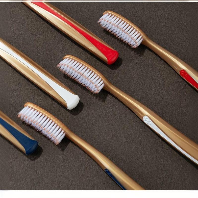 6 Pack Soft Bristle Toothbrushes Extra Long Curved Head Gentle Deep Cleaning For Daily Oral Care Whole Family Use