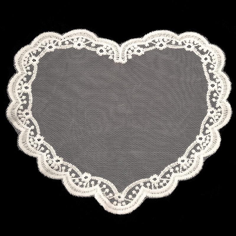 Mesh Bottom Embroidery Lace Coaster Love Pocket Flower Milk Silk Embroidery Water Soluble Hollow Heart Diy