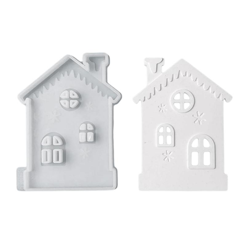 Castle House Candle Holder Silicone Molds Gypsum Molds Candlesticks Resins Molds