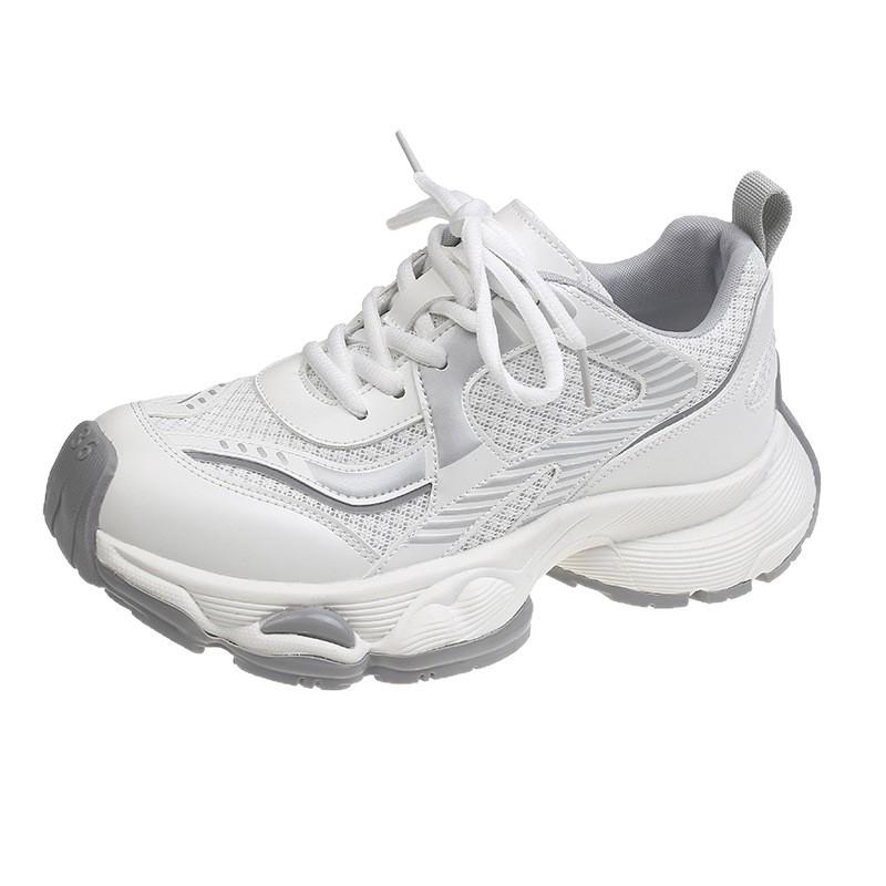 Platform muffin little white shoes women's summer 2025 new fashion versatile outer wear sports and leisure lace-up